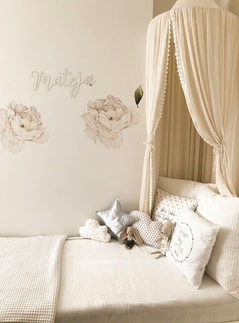 Bright, organized nursery with natural light